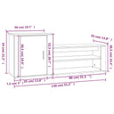 Schoenenkast 130X35X54 Cm Bewerkt Hout