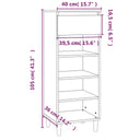 Schoenenkast 40X36X105 Cm Bewerkt Hout