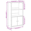 Hoge Kast 62X32X03,5 Cm Bewerkt Hout Kleurig