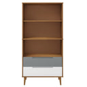 Boekenkast Molde 85X35X170,5 Cm Massief Grenenhout