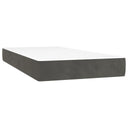 Boxspring Met Matras Fluweel Donkergrijs