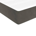 Boxspring Met Matras Fluweel Donkergrijs