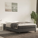 Boxspring Met Matras Fluweel Donkergrijs