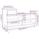 Schoenenkast 110X34X61 Cm Massief Grenenhout