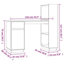 Bureau 110X53X117 Cm Massief Grenenhout