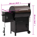 Pelletbarbecue 104 Cm Ijzer Zwart