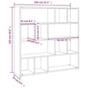 Boekenkast/Kamerscherm 05X24X02 Cm Eikenkleurig