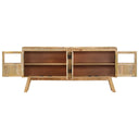 Dressoir 160X30X76 Cm Massief Mangohout Bruin En Zwart