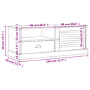Tv-Meubel Vigo 106X40X40 Cm Massief Grenenhout