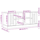 Schoenenbank Vigo 106X35X40 Cm Massief Grenenhout