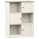 Boekenkast Vigo 90X35X114,5 Cm Massief Grenenhout