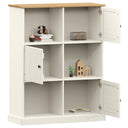 Boekenkast Vigo 90X35X114,5 Cm Massief Grenenhout