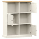 Boekenkast Vigo 90X35X114,5 Cm Massief Grenenhout