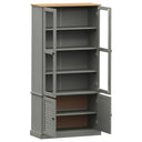Vitrinekast Vigo 85X35X170 Cm Massief Grenenhout