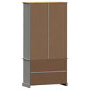 Vitrinekast Vigo 85X35X170 Cm Massief Grenenhout