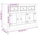 Dressoir Corona 2X43X78 Cm Massief Mexicaans Grenenhout