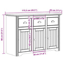 Dressoir Bodo 115,5X44X80 Cm Massief Grenenhout