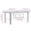 Salontafel Bodo 00X55X45 Cm Massief Grenenhout Wit En