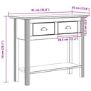 Wandtafel Bodo 91X35X74 Cm Massief Grenenhout