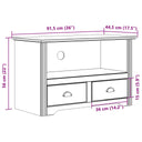 Tv-Meubel Met 2 Lades Bodo 91,5X44,5X56 Cm Grenenhout