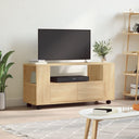 Tv-Meubel Met Wielen 102X34,5X43 Cm Bewerkt Hout