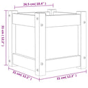 Plantenbak 3X3X3 Cm Massief Grenenhout Wasbruin