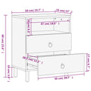 Nachtkastje 50X33X60 Cm Massief Mangohout
