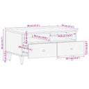 Salontafel 80X54X40 Cm Massief Mangohout