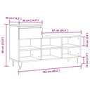 Schoenenkast 102X36X60 Cm Bewerkt Hout