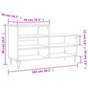 Schoenenkast 02X36X60 Cm Bewerkt Hout Sonoma Grijs