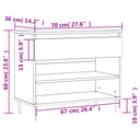 Schoenenkast 70X36X60 Cm Bewerkt Hout