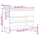 Schoenenkast 70X36X60 Cm Bewerkt Hout