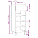 Schoenenkast 40X36X105 Cm Bewerkt Hout