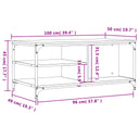 Salontafel 00X50X45 Cm Bewerkt Hout Kleurig