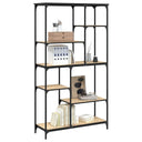 Boekenrek 99X35,5X176 Cm Bewerkt Hout En Staal