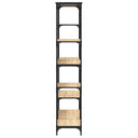 Boekenrek 99X35,5X176 Cm Bewerkt Hout En Staal
