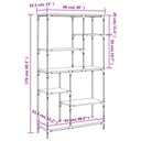 Boekenrek 99X35,5X176 Cm Bewerkt Hout En Staal