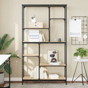 Boekenrek 99X35,5X176 Cm Bewerkt Hout En Staal
