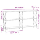 Wandtafel 56X28X80,5 Cm Bewerkt Hout Kleurig