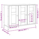 Dressoir 00X35X70 Cm Bewerkt Hout Kleurig