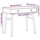 Computerbureau In Antieke Stijl Met Lade 90X50X76,5 Cm Groen