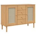 Dressoir Senja Rattan-Look 2X40X80 Cm Grenenhout