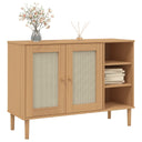 Dressoir Senja 112X40X80 Cm Rattan Massief Grenenhout