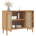 Dressoir Senja 112X40X80 Cm Rattan Massief Grenenhout