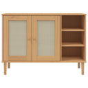 Dressoir Senja 112X40X80 Cm Rattan Massief Grenenhout