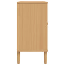 Dressoir Senja 112X40X80 Cm Rattan Massief Grenenhout