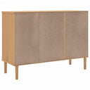 Dressoir Senja 112X40X80 Cm Rattan Massief Grenenhout