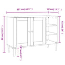 Dressoir Senja 112X40X80 Cm Rattan Massief Grenenhout