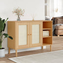 Dressoir Senja 112X40X80 Cm Rattan Massief Grenenhout