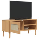 Tv-Meubel Senja 106X40X49 Cm Rattan Massief Grenenhout